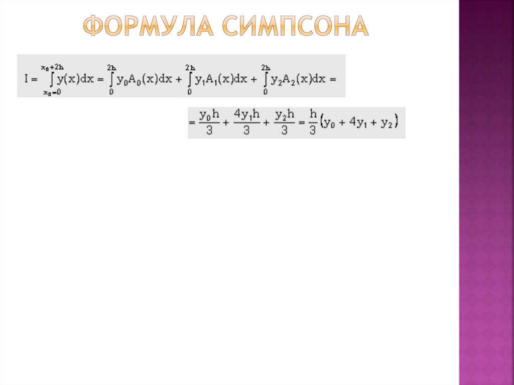 Формула симпсона