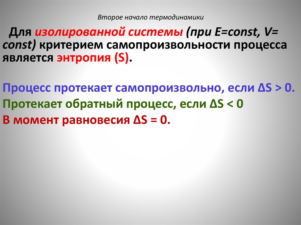 Второе начало термодинамики