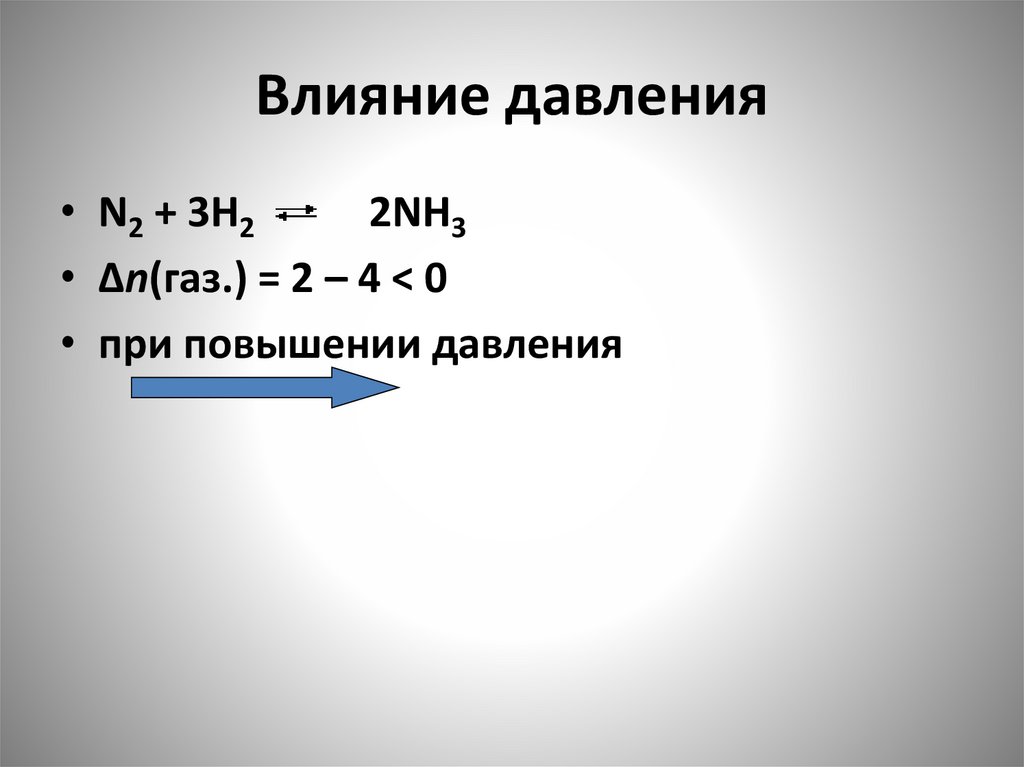 Влияние давления