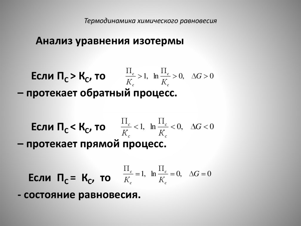 Термодинамика химического равновесия