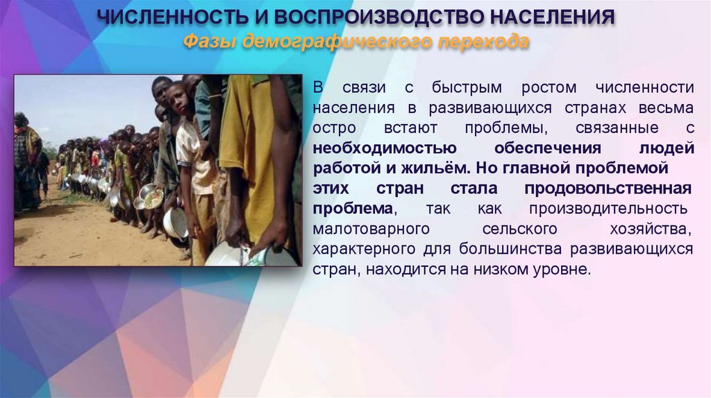 ЧИСЛЕННОСТЬ И ВОСПРОИЗВОДСТВО НАСЕЛЕНИЯ Фазы демографического перехода
