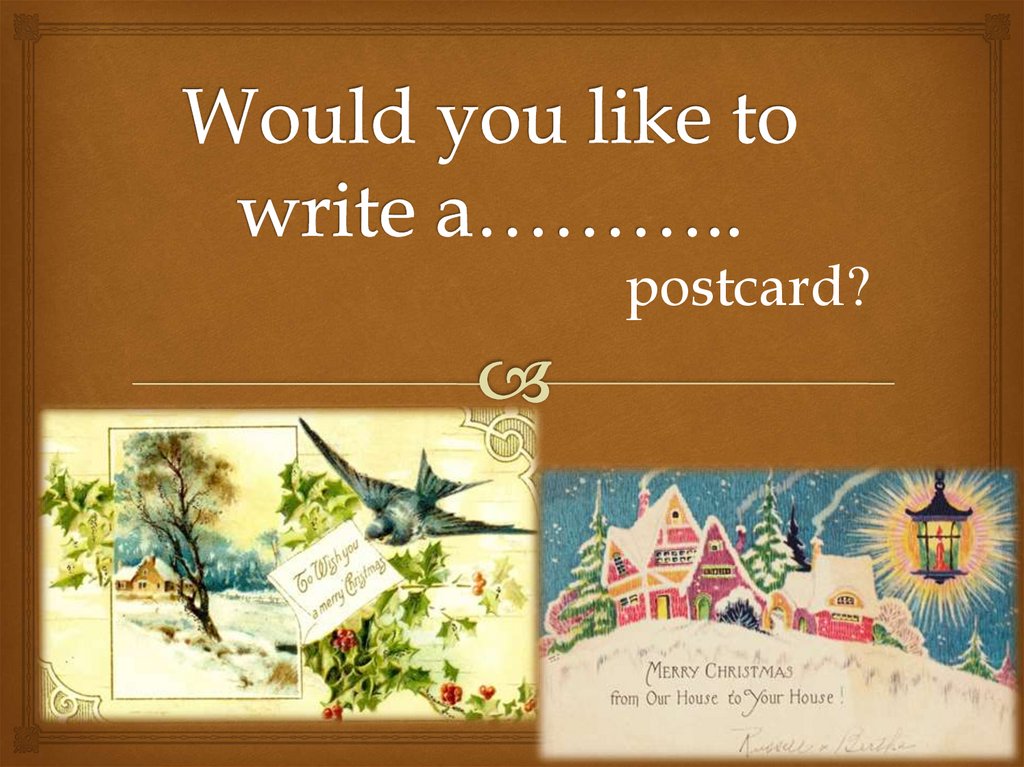 Would you like to write a………..