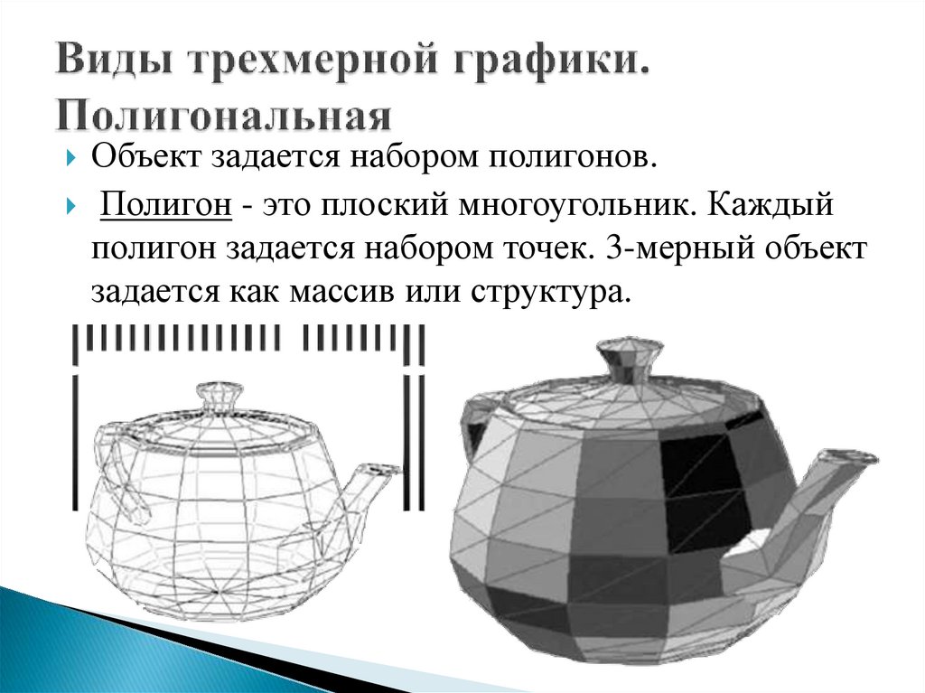 Виды трехмерной графики. Полигональная