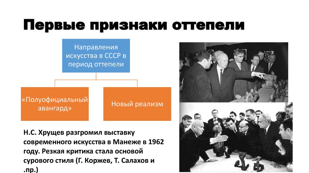 Первые признаки оттепели