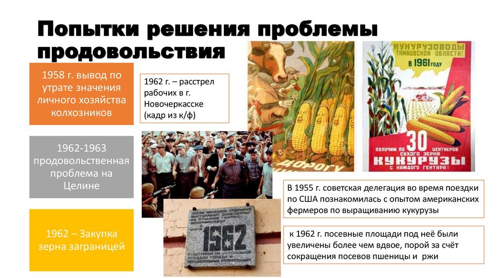 Попытки решения проблемы продовольствия