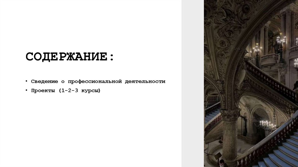 СОДЕРЖАНИЕ: