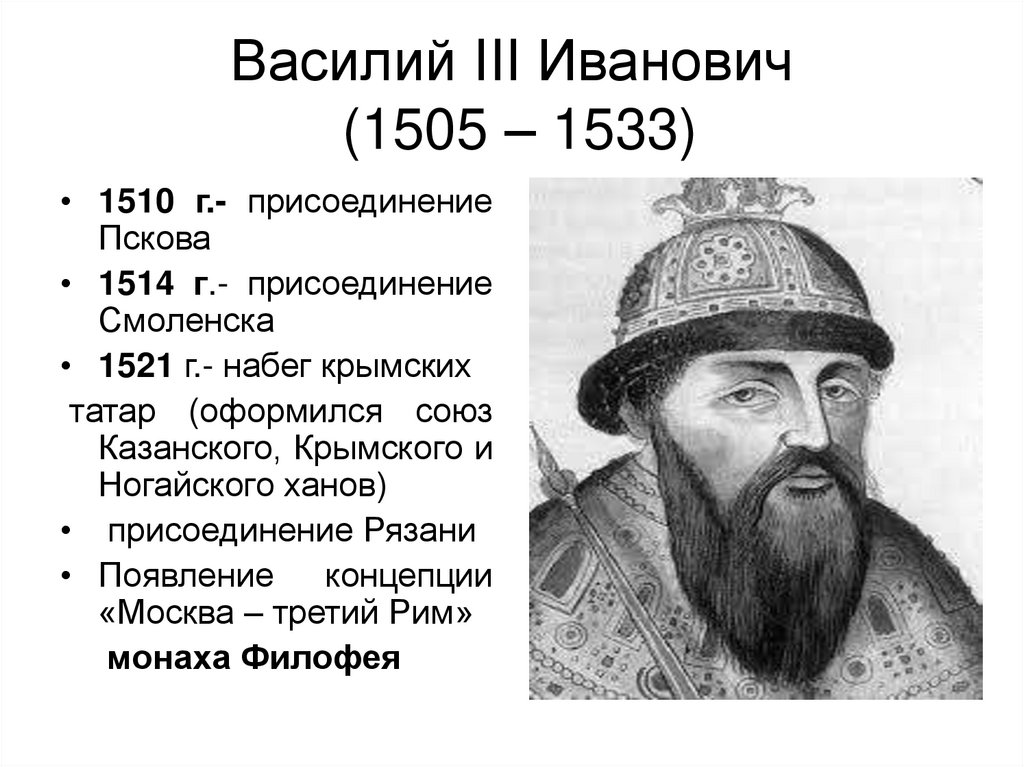 Василий III Иванович (1505 – 1533)