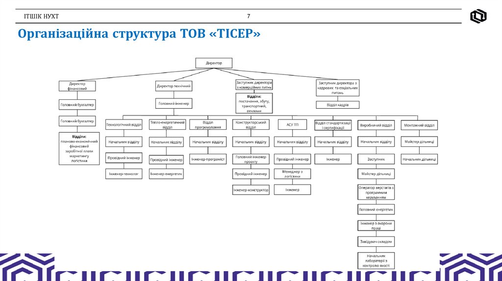 Організаційна структура ТОВ «ТІСЕР»