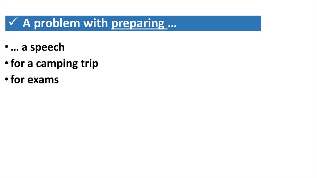 A problem with preparing …