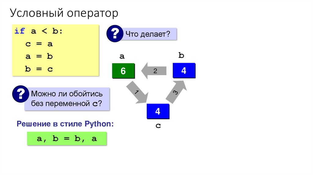 Условный оператор