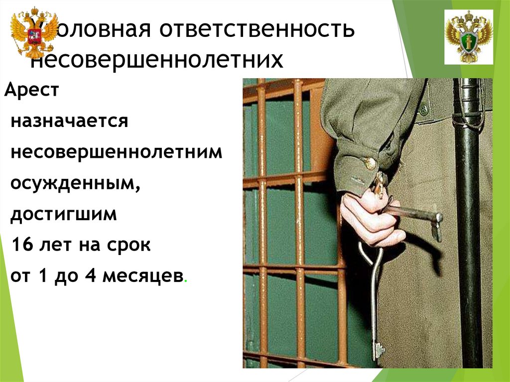 Уголовная ответственность несовершеннолетних