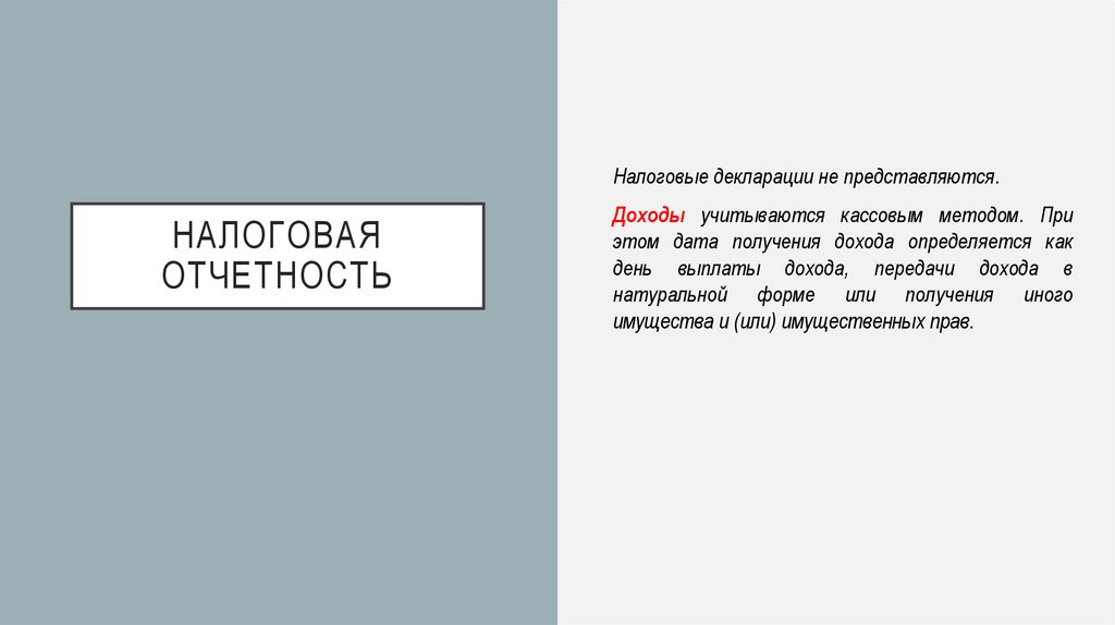 НАЛОГОВАЯ ОТЧЕТНОСТЬ