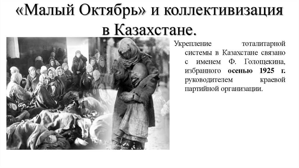 «Малый Октябрь» и коллективизация в Казахстане.