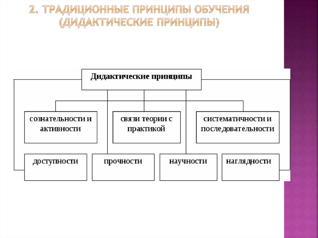 2. Традиционные принципы обучения (дидактические принципы)