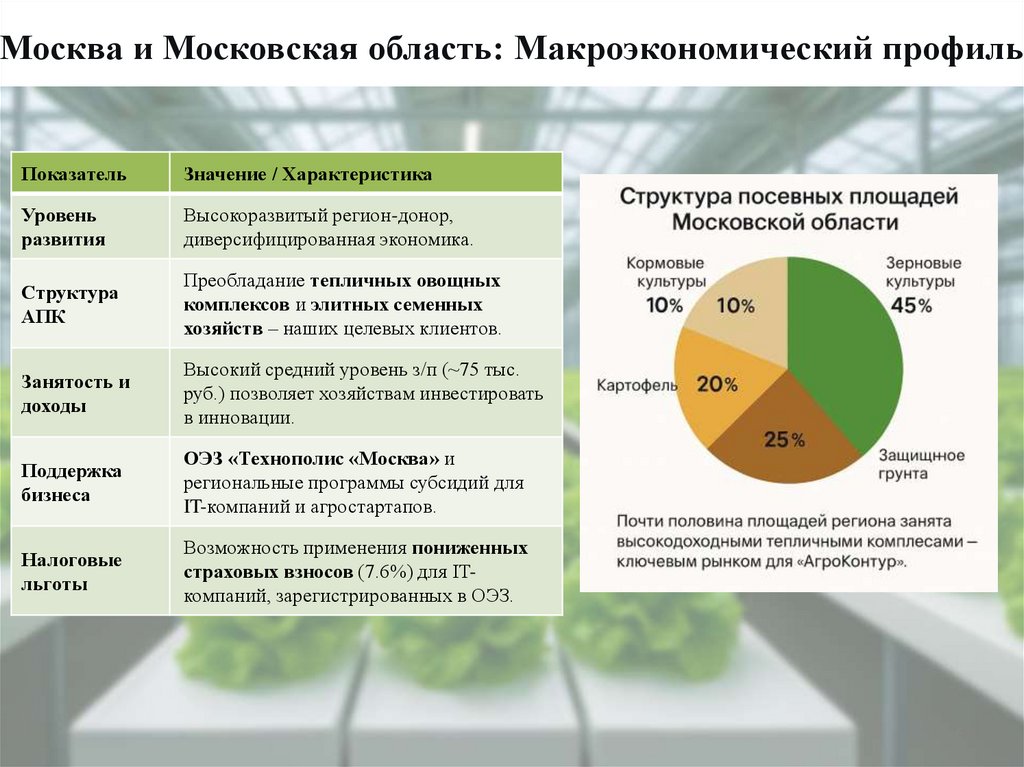 Москва и Московская область: Макроэкономический профиль