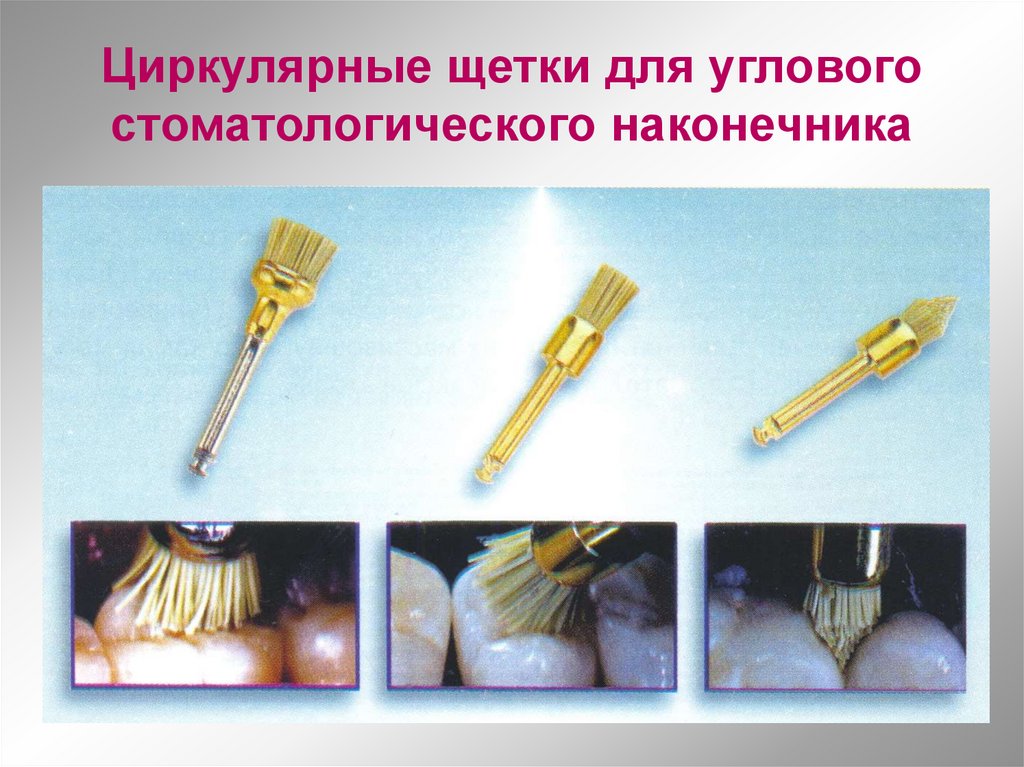 Циркулярные щетки для углового стоматологического наконечника