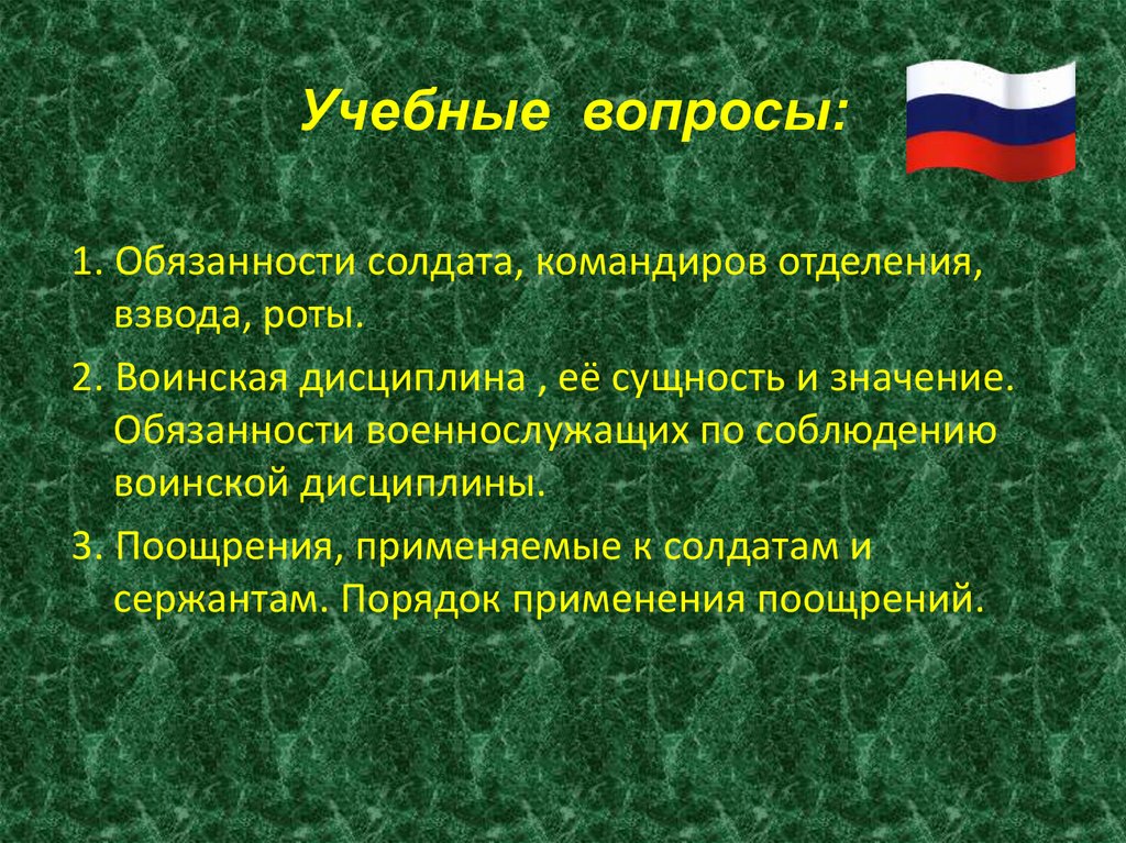 Учебные вопросы: