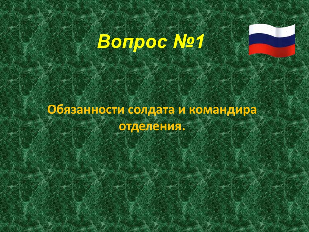 Вопрос №1