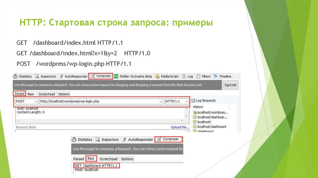 HTTP: Стартовая строка запроса: примеры