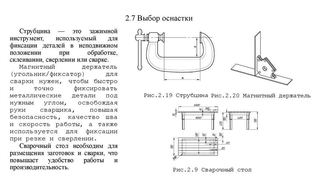 2.7 Выбор оснастки