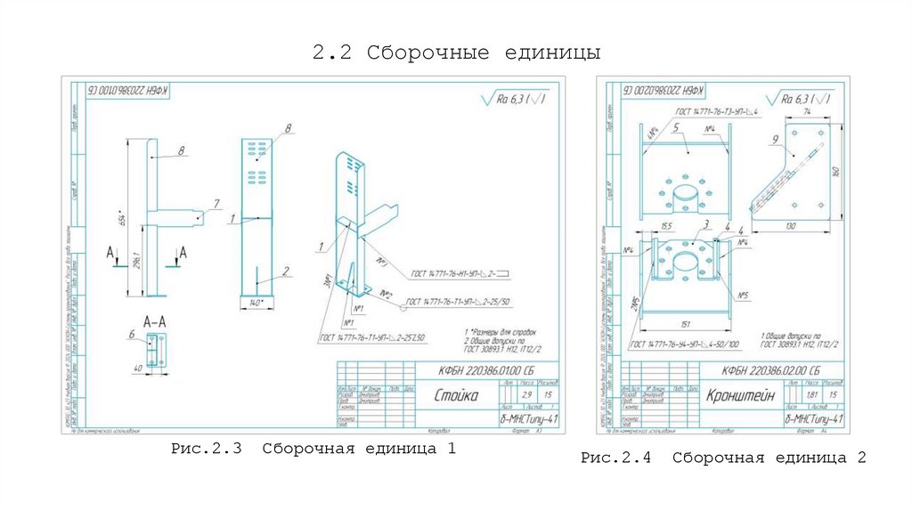 2.2 Сборочные единицы