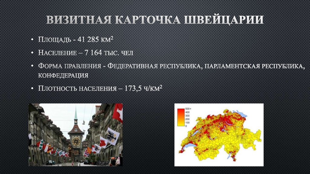 Визитная КАРТОЧКА Швейцарии