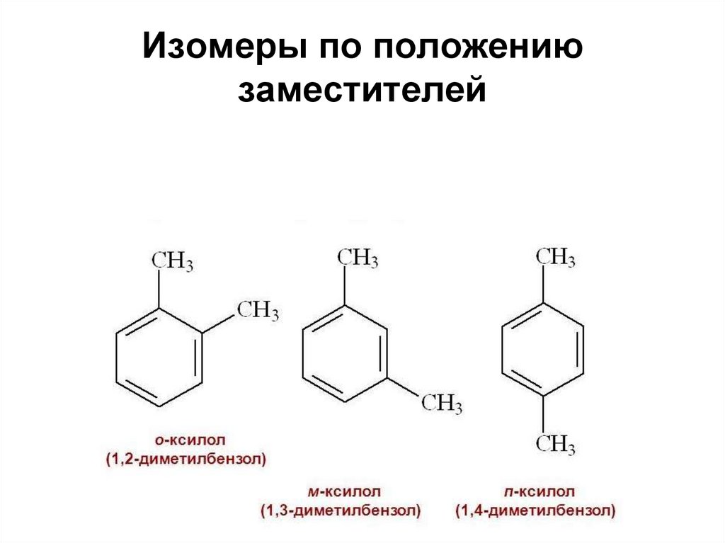 Изомеры по положению заместителей