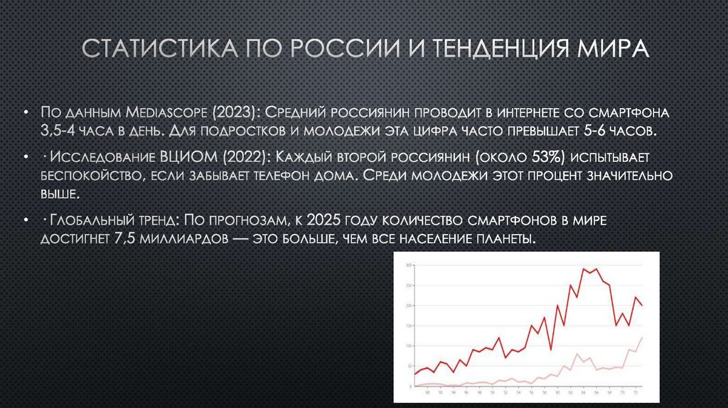 Статистика по России и тенденция мира