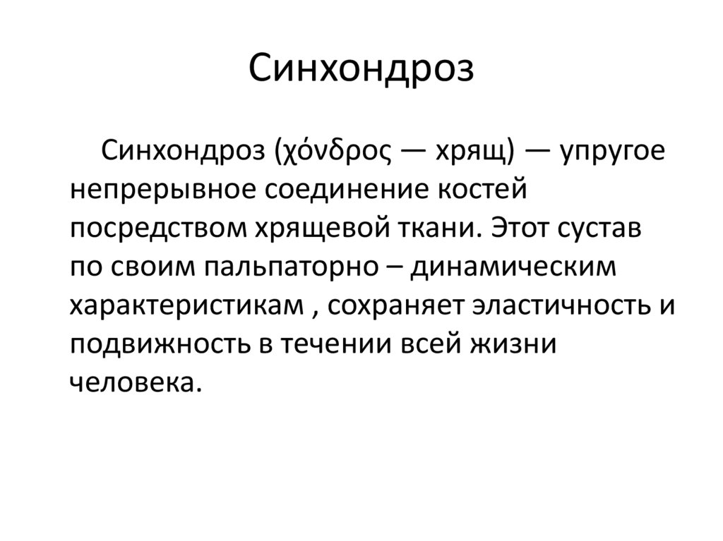 Синхондроз