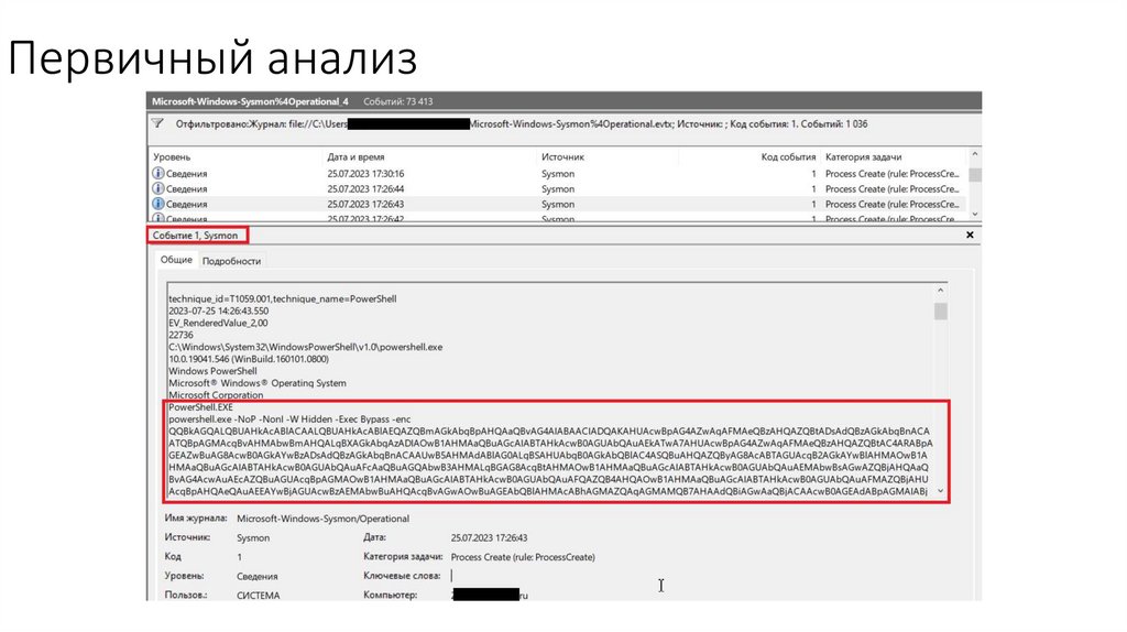 Первичный анализ