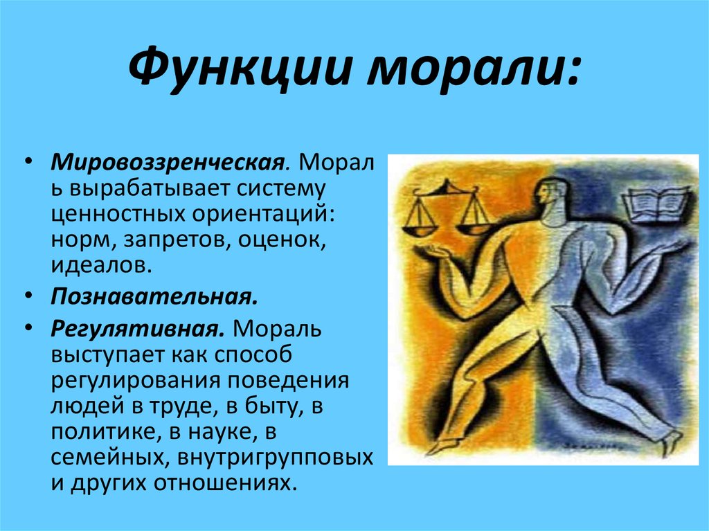 Функции морали:
