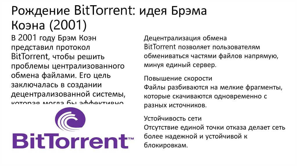 Рождение BitTorrent: идея Брэма Коэна (2001)