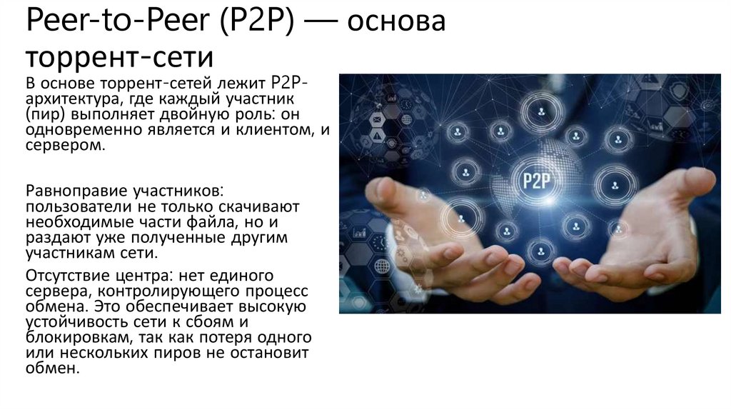 Peer-to-Peer (P2P) — основа торрент-сети