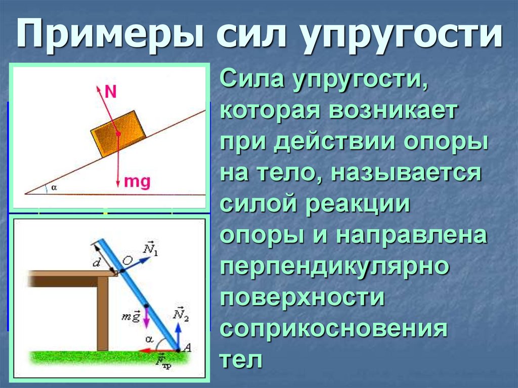 Примеры сил упругости