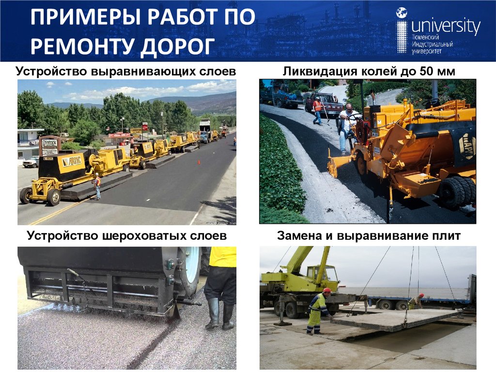 ПРИМЕРЫ РАБОТ ПО РЕМОНТУ ДОРОГ