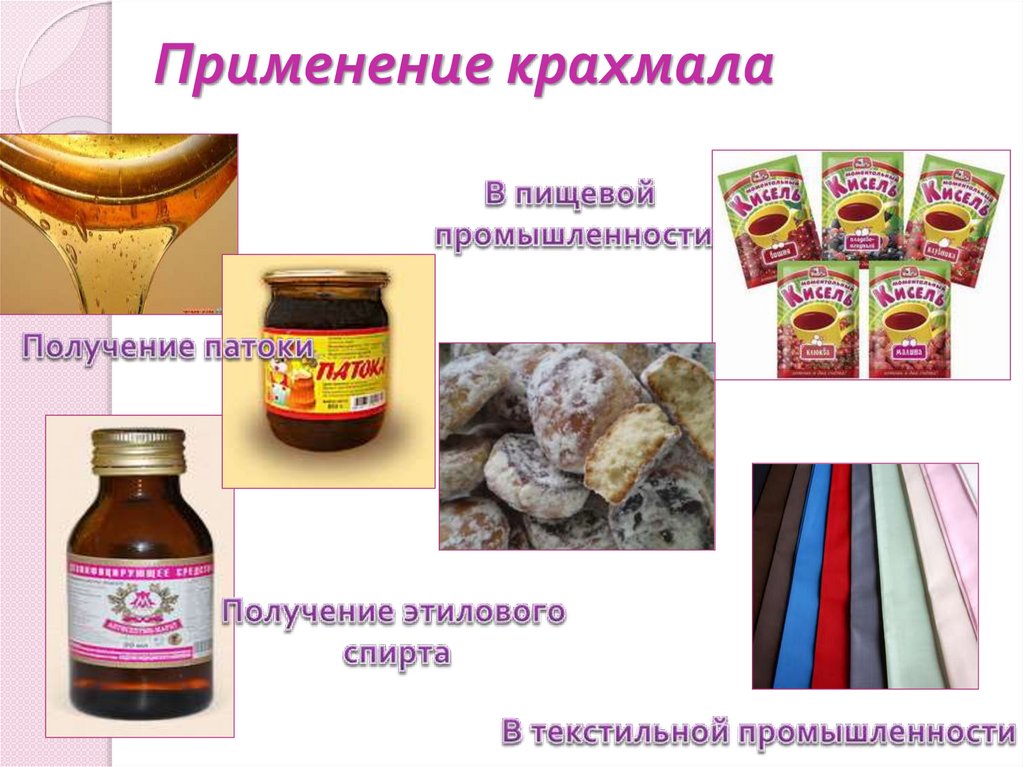 Применение крахмала