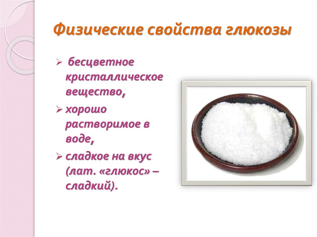 Физические свойства глюкозы