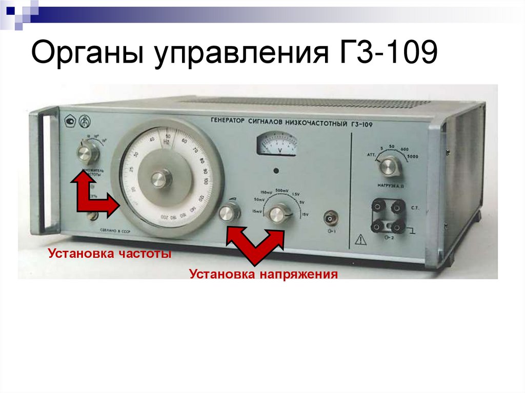 Органы управления Г3-109