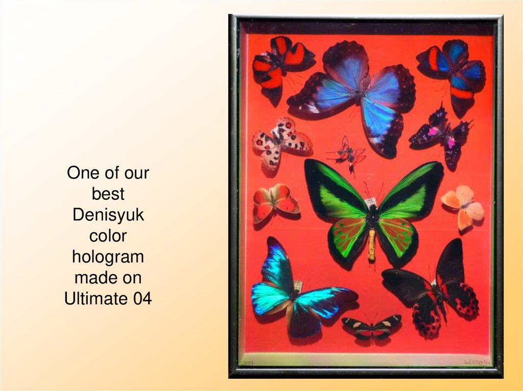 One of our best Denisyuk color hologram made on Ultimate 04
