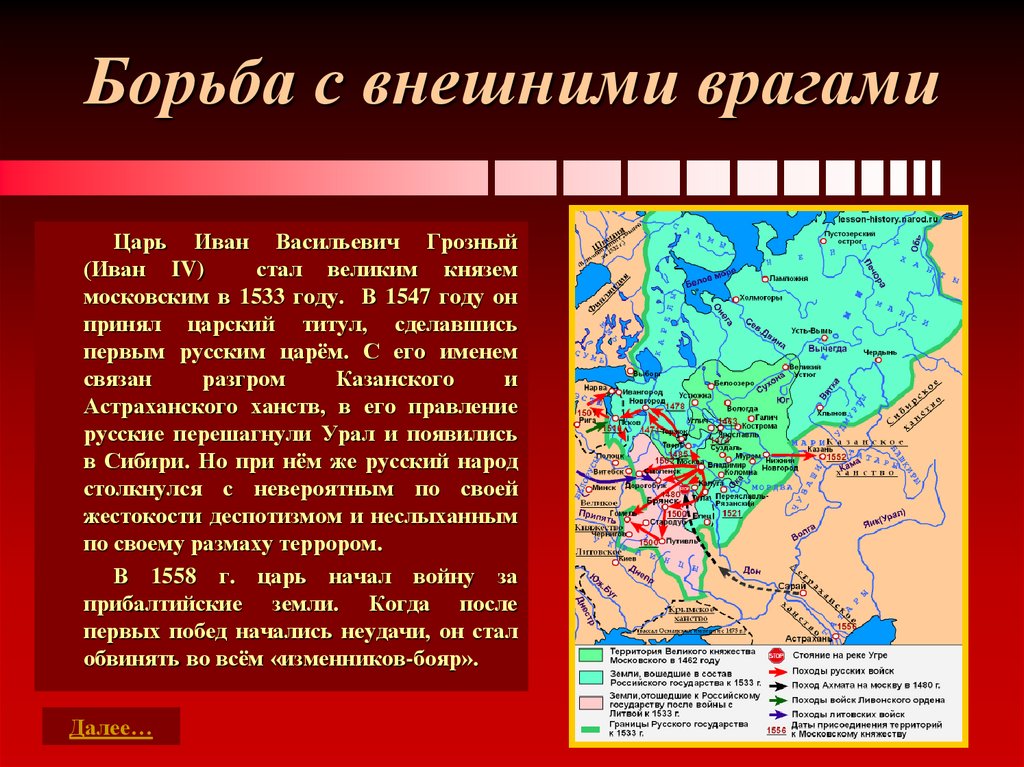 Борьба с внешними врагами