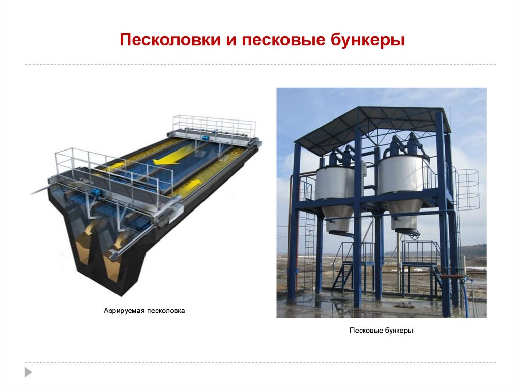 Песколовки и песковые бункеры