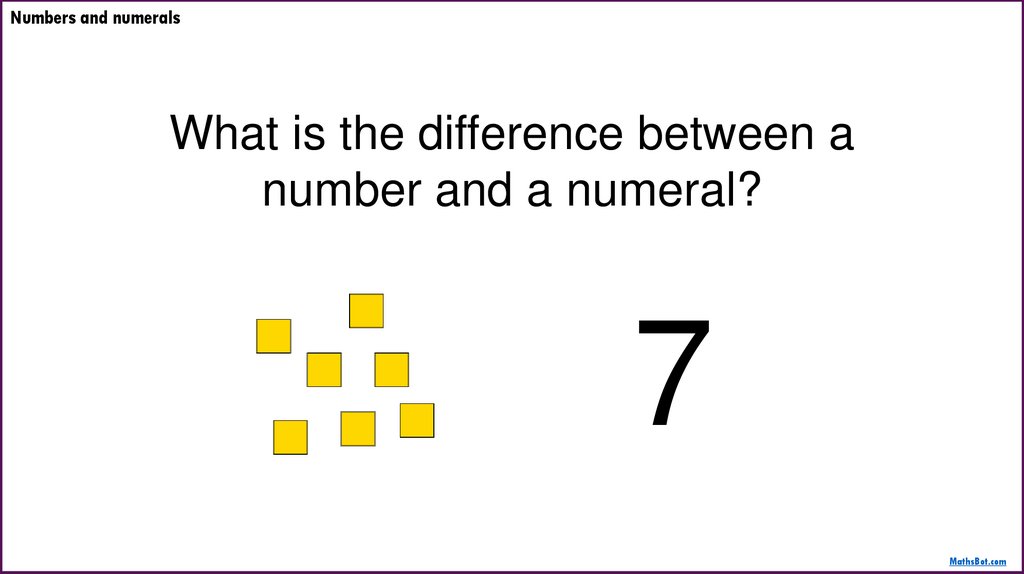 Numbers and numerals