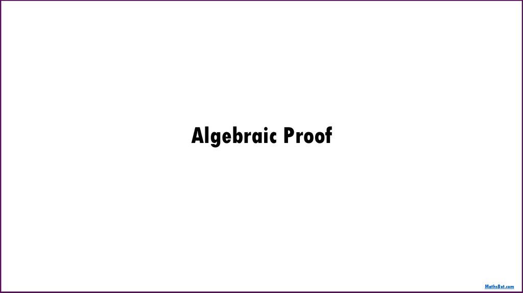Algebraic Proof