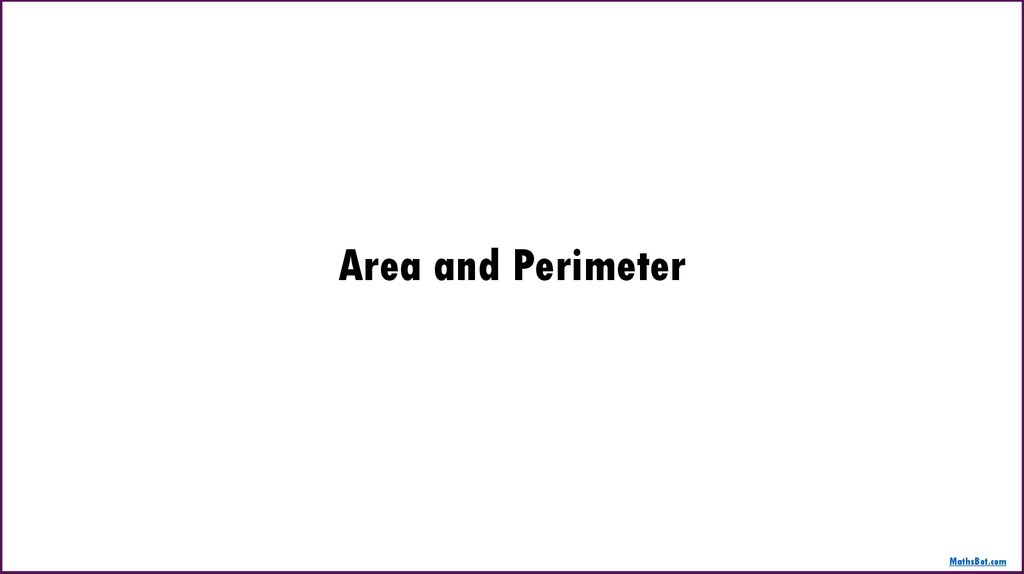 Area and Perimeter