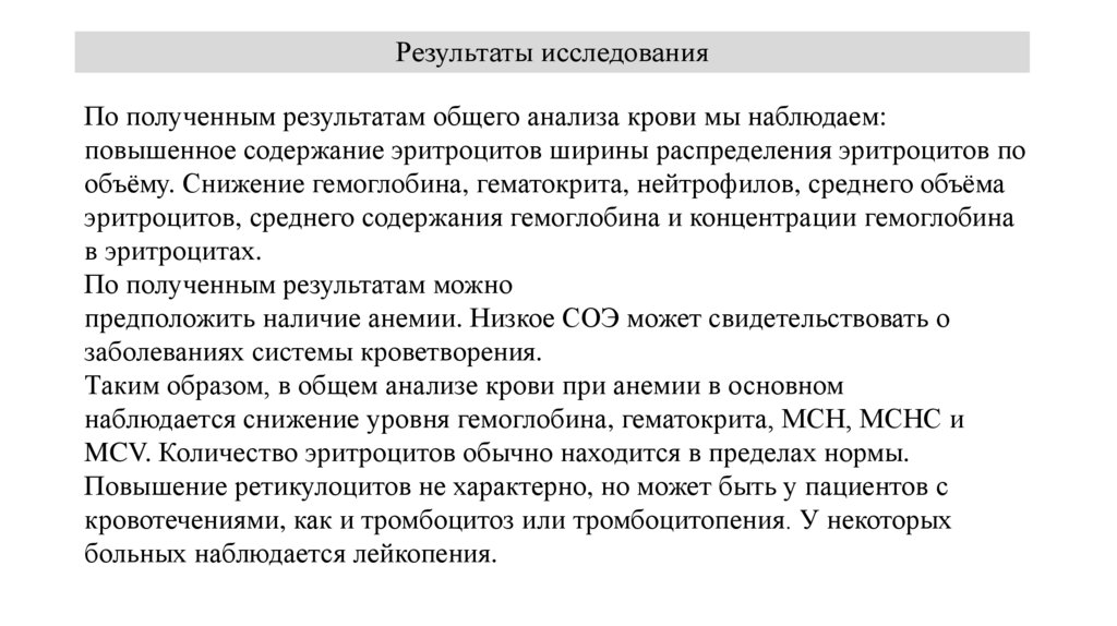 Результаты исследования