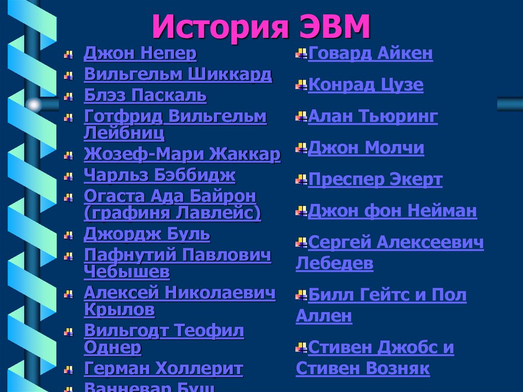 История ЭВМ