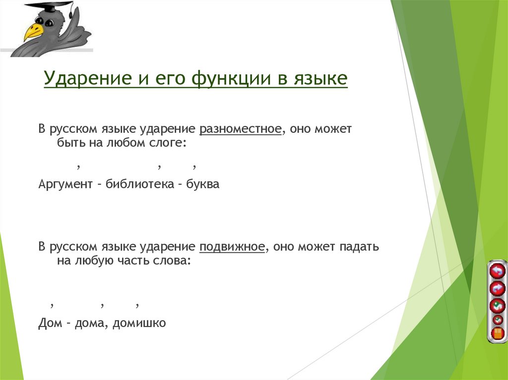 Ударение и его функции в языке