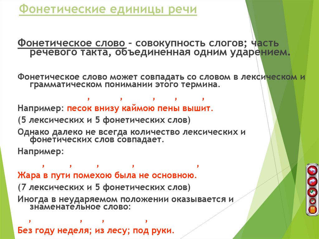 Фонетические единицы речи