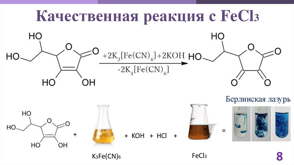 Качественная реакция с FeCl3