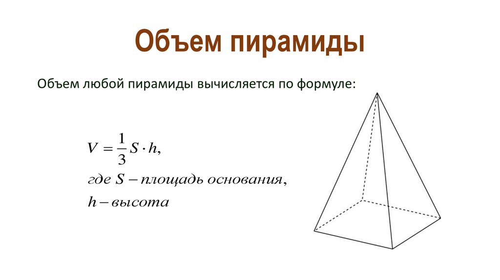 Объем пирамиды